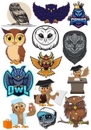 Collection of Owl Illustrations and Mascots in Various Styles Free Vector