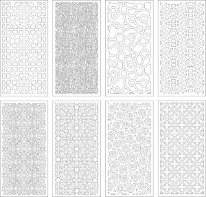 Eight Intricate Geometric Pattern Vector Backgrounds Free Vector