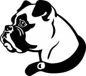 Black and White Boxer Dog Profile Vector Illustration Free Vector