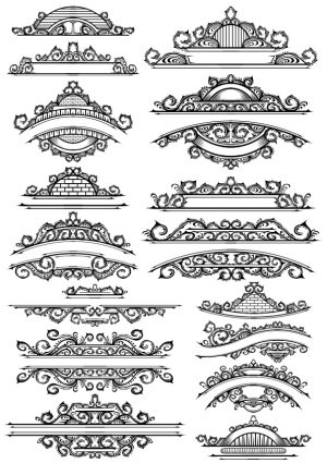Elegant Vintage Decorative Borders and Dividers Vector Set Free Vector