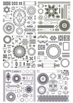 Ornamental Decorative Frames and Borders Vector Collection Free Vector