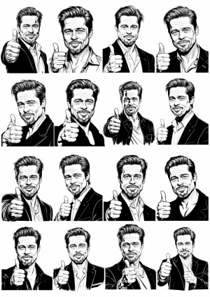 Vector Illustrations of a Man Giving Thumbs Up Free Vector