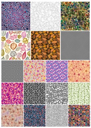 Collection of 16 Colorful and Abstract Patterned Backgrounds Free Vector