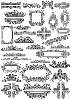 Decorative Ornamental Vintage Frames and Borders Free Vector