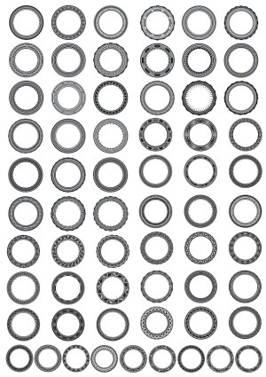 Set of 60 Intricate Black Circular Decorative Vector Borders Free Vector