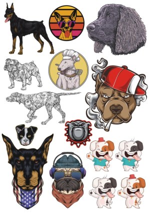 Collection of Various Dog Illustrations and Mascots Free Vector