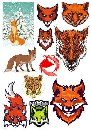 Collection of Fox Vector Illustrations and Logos Free Vector