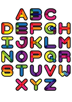 Colorful Overlay Alphabet Vector Free Vector
