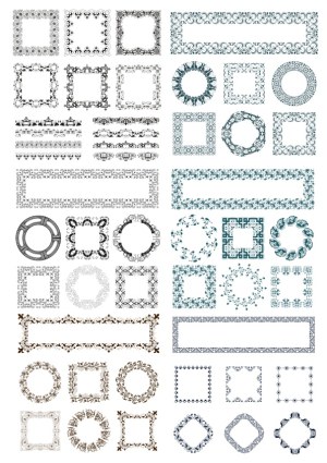 Collection of Ornate Vintage Decorative Frames and Borders Free Vector