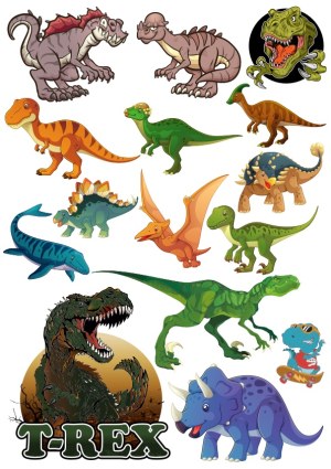Colorful Cartoon Dinosaur Vector Collection Free Vector