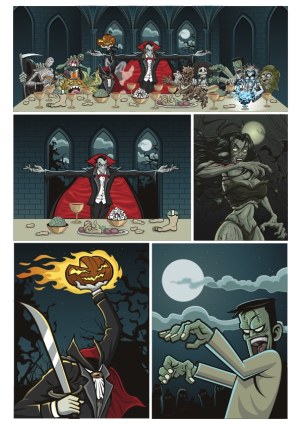 Halloween Monster Party and Night Creatures Vector Set Free Vector