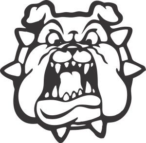 Fierce Bulldog Head Mascot with Spiked Collar Vector Free Vector