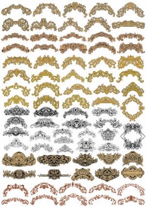 Collection of Ornate Vintage Decorative Vector Borders and Frames Free Vector