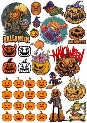 Halloween Themed Pumpkin and Jack-o'-Lantern Vector Collection Free Vector