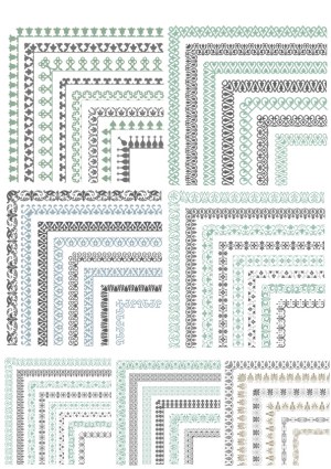 Vintage Decorative Corner Borders Collection Free Vector
