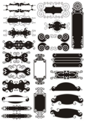 Vintage Decorative Frames and Borders Collection Free Vector