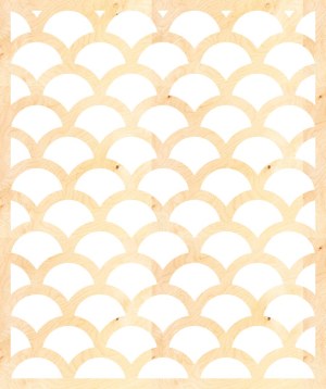 Wooden Panel with Geometric Semi-Circle Pattern Free Vector