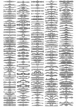 Ornamental Decorative Vector Borders and Dividers Collection Free Vector