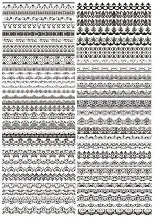 Vintage Ornamental Borders and Decorative Divider Patterns Free Vector