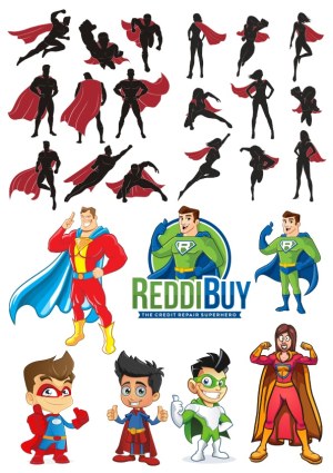 Superhero Poses and Cartoon Characters Vector Set Free Vector