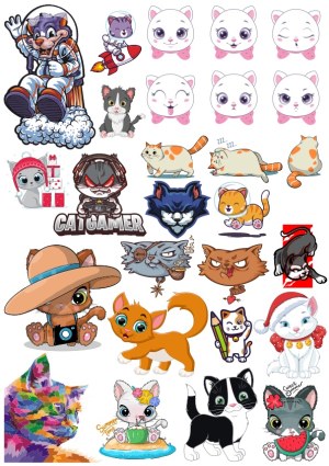 Collection of Cute and Expressive Cat Vector Illustrations Free Vector