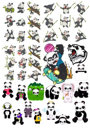 Cute and Playful Panda Vector Collection Free Vector