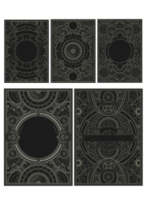 Intricate Steampunk Gear and Mechanism Vector Backgrounds Free Vector
