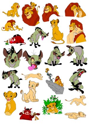 Cartoon Lion and Hyena Character Pack Vector Free Vector