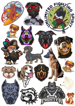 Collection of Dog-Themed Vector Illustrations and Mascots Free Vector