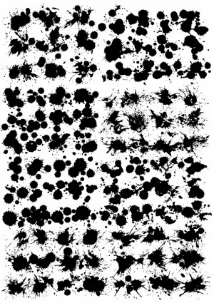 Black Ink Splatter Vector Pack Free Vector
