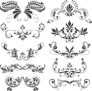 Ornate Floral Decorative Vector Flourishes Free Vector