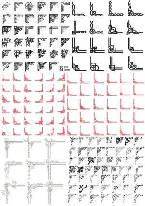 Collection of Decorative Corner Vector Designs and Frames Free Vector