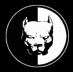 Black and White Pitbull Dog Head Silhouette Free Vector