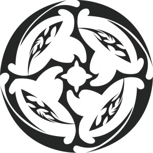 Circular Tribal Turtle Pattern Free Vector
