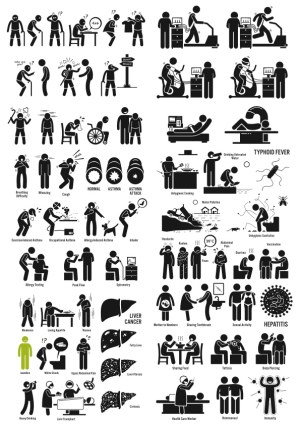 Comprehensive Medical and Health Condition Vector Icons Free Vector