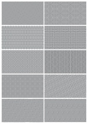 Set of 10 Seamless Geometric Line Patterns Free Vector