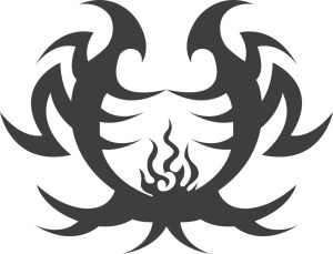 Tribal Style Crab Silhouette Vector Free Vector