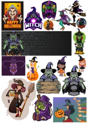 Halloween Witch Vector Collection Free Vector