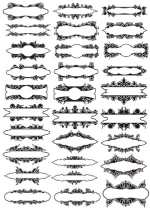 Ornamental Vintage Vector Frames and Borders Collection Free Vector