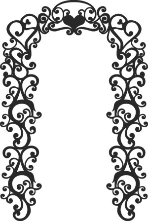 Ornate Victorian Style Floral Heart Frame Vector Free Vector