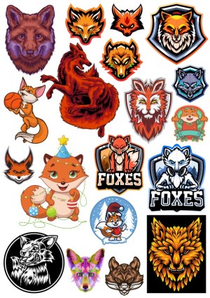 Collection of Fox Vector Illustrations and Logos Free Vector