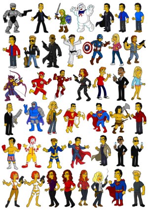 Cartoon-Style Superhero and Pop Culture Character Vector Collection Free Vector