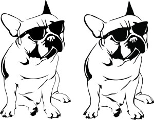 Cool French Bulldog Wearing Sunglasses Vector Free Vector