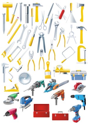 Comprehensive Set of Vector Construction and Hand Tools Free Vector