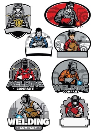 Welding Company Vector Logo Set Free Vector