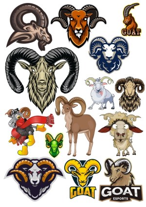 Diverse Goat and Ram Vector Illustrations Collection Free Vector