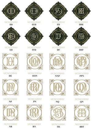 Ornate Vintage Monogram Vector Collection Free Vector
