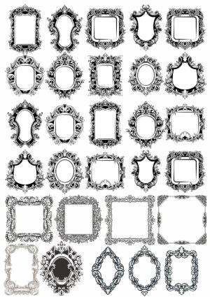 Vintage Ornate Decorative Frames and Borders Collection Free Vector