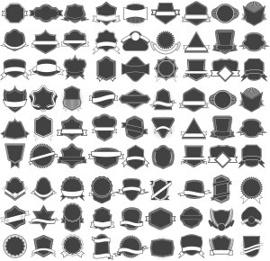 Set of 70 Classic Badge and Label Vector Designs Free Vector
