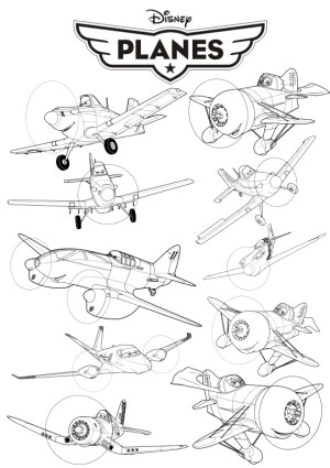 Disney Planes Line Art Vector Collection Free Vector